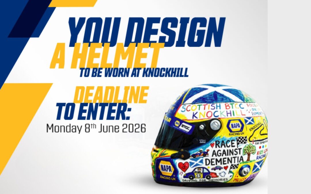NAPA Racing UK Launches Knockhill Helmet Design Competition in Support of Race Against Dementia